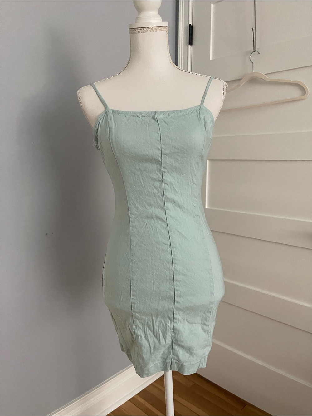 Forever21 Sage Green Spaghetti Strap Bodycon Dress size S